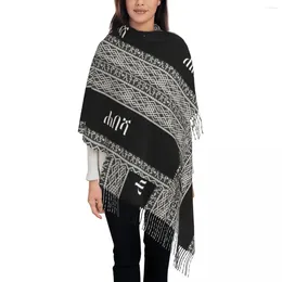 Scarves Stylish Ethiopian Habesha Culture Art Tassel Scarf Women Winter Warm Shawl Wrap Lady