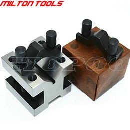 V-Block Ground Pair with Clamp Set Precision Matched Pair Precise 35x35x30mm 90°Machinist Multi-use Gauge Gauge Tool 240307