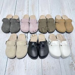 Luxury Men And Women Brown Black Slippers Beach Casual Women Lazy Flat Shoes Soft Mule Soft Sole Suede Surface Slippers Casual Shoes