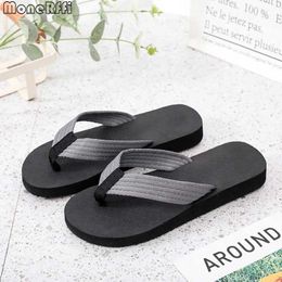 Slippers Casual Men Flip Flops 2023 Summer Beach Sandals Non-Slip Flat Slides For Indoor House Shoes Male Slipper014 H240322