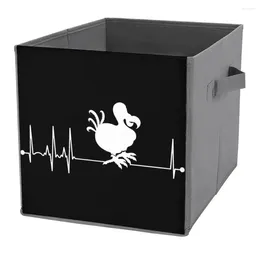 Storage Bags Folding Box Dodo Bird Heartbeat Pulse Lover Gift Tank Large Capacity Of Clothes Super Soft Fun