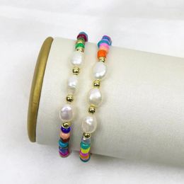 Strand 20 Pieces Handmade Coloful Beade Bracelet Round Beaded Bangle Accessories Bracelets For Women Jewellery 9912