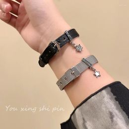 Charm Bracelets Knocking Coolness-Star Pendant Bracelet Women's Light Luxury Small Elegant Couple Friend Y2K High End Handicraft