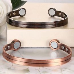 Bangle Copper Magnetic Bracelet Elegant 99.99% Solid Pure Bracelets With 3500 Gauss Adjustable Cuff Jewellery Gift