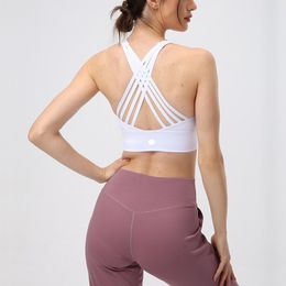 ll women's cross strap sports bra with a beautiful back, skin friendly and sexy collection of side breasts, running and fitness bra