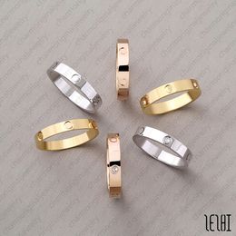 Srebrny pierścionek Złote Eternity Band Gold Weddle Połącze Diamentowe Pierścionki ślubne Pierścień Śrusze