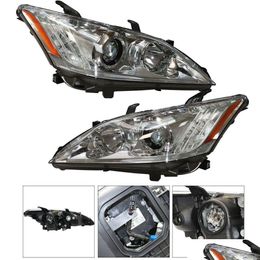 Car Light Assembly Headlight Set For 2010 2011 2012 Lexus Es350 Left Right Side /Xenon Headlamps Drop Delivery Automobiles Motorcycles Otgbr