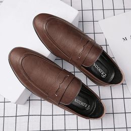 Casual Shoes Handmade Soft Male Comfortable Shoe Mens Outdoor Slip On Genuine Leather Fashion Business Men