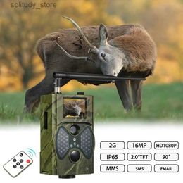 Hunting Trail Cameras Suntekcam hunting camera 2G MMS/P/SMS digital trail outdoor camera 16MP 1080P night vision monitoring wild camera Q240321