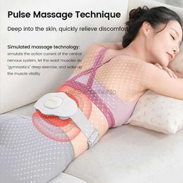 Slimming Belt Electric Pulse Lumbar Massage Machine Muscle Stimulation Relaxation Vibration Back Lumbar Massage Machine Treatment Relieving Pain 240321