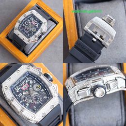 Male Timepiece Wristwatch RM Wrist Watch Automatic Watch Strap Rubber Strap Imported For RM011 Swiss