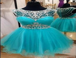 LuxurySparkle Beaded Tulle Short Homecoming Dresses A Line Vestido De Festa Short Summer Party Graduation cocktail dresses Prom Go7376742