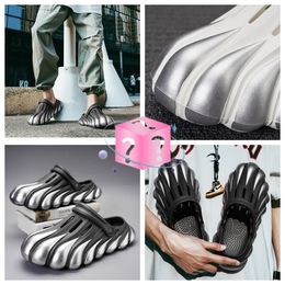 Dragon Hole Shoes with a Feet Feeling Thick Sole Sandals GAI thick black Painted Five Claw Trendy Hole Breathable Large Size Toe Wrap Summer Beach EVA Brand Original