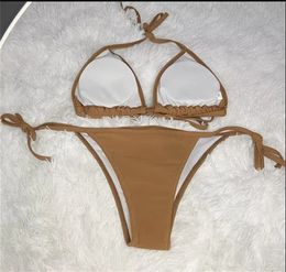 Designer francese Bikini da donna di alta qualità set sexy in due pezzi stampa bellissimo bikini trasparente di lusso FF Costume da bagno222