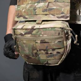 Bags Double Layer Military EDC Pack Men Tactical Molle Waist Pouch Nylon Vest Hang Pouch Fanny Pack Camping Hunting Accessories Bags