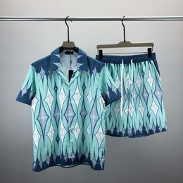 23SS Mens Designers Tracksuit Luksusowe klasyczne modne koszule Hawajskie Tracki na ananasa szorty koszuli krótkie rękawowe garnitur #030