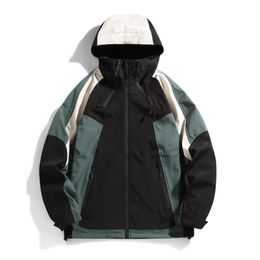 DIUJZEO Spring Autumn Mens Hooded Bomber Jackets Windproof Fashion Male Windbreaker Loose Coats Women College Outwear 240305