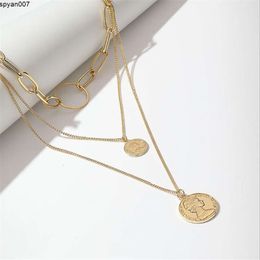 Bracelet Designer Jewelry Multi-layered Alloy Necklace Simple Cross Chain Fashion Figure