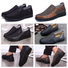 Shoes GAI sneakers sport Cloth Shoes Men Single Business Low Top Shoe Casual Soft Sole Slippers Flat soled Mens Shoes Black comfort softs big sizes 38-50