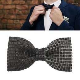Bow Ties Elegant Necktie Pre Tied Banquets Rhinestones Modern Clothing Jewelry Bowties Perfect For Wedding Shows
