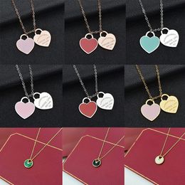 Luxury Jewellery Heart Pendant Necklaces Gold Necklace for Women Trendy Jewlery Designer Costume Necklaces Fashionable Gifts for Girls