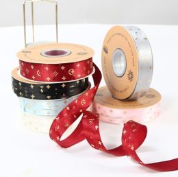 Valentine's Day Gilding Ribbon Lace-up Floral Flower Ribbon Tie-up Bouquet with Cake Gift Packaging Ribbons Fashion