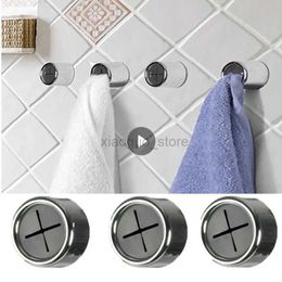 Towel Rings 1/2/4PCS Towel Holder Towel Hook Push In Tea Towel Holder Grip Hook Chrome Self Adhesive Kitchen Cloth Clip Bathroom Fixture 240321