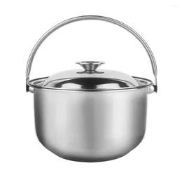 Double Boilers Stainless Steel Cooking Pot Stew With Lid Soup Induction Cooker Braiser Pan Stock Stockpot Household Cooktop