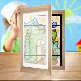 Frames Artwork Picture Frame Easy Change Wooden 5.9x4.3 Inner Display Storage For Schoolwork Home Or Office