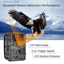 Hunting Trail Cameras HC-802A Hunt Tracking Camera 24 MP 120 degrees 20 Metres PIR Detection Range IP65 Waterproof Multilingual Outdoor Equipment Q240321