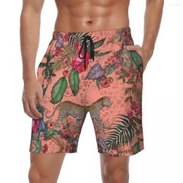 Men's Shorts Animal Tiger Leopard Board Summer Tropical Hawaii Classic Beach Males Running Quick Drying Graphic Swimming Trunks