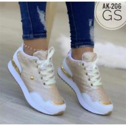 Casual Shoes 2024 Women Sneakers Mesh Patchwork Lace Up Ladies Flats Outdoor Running Walking Comfortable Breathable Female Footwear