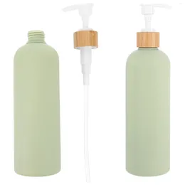 Storage Bottles 2 Pcs Take Bath Hair Conditioner Hand Soap Dispenser Bathroom Plastic Liquids