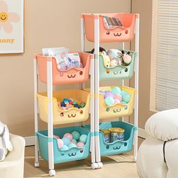 Home Storage Mobile cartoon style toy storage rack with large capacity