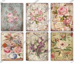Flower Metal Poster Plaque Vintage Metal Sign Tin Sign Wall Decor for Barn Room Kitchen Garage Iron Painting3680498