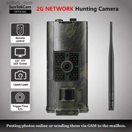 Trail Cameras SunTekCam 2G 16MP MMS GPRS HC-700M Trajectory Camera Night Vision Waterproof Photo Trap Used for Hunting Q240321