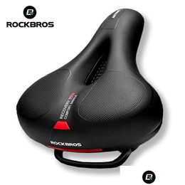 Bike Saddles S Rockbros Road With Handle Mtb Seat High Density Memory Foam Bicycle Comfortable Pu Hollow Cushion Drop Delivery Sports Otzfn