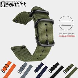 Watch Bands 18mm 20mm 22mm 24mm nylon fabric sports belt suitable for Samsung Galaxy 3 belt Amazfit GTR GTS Huawei GT2 Y240321