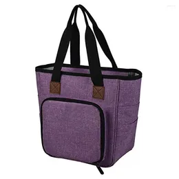 Storage Bags Empty Knitting Bag Crochet Yarn Tote Wool Hooks Sewing Needles For DIY Tool Household Organiser