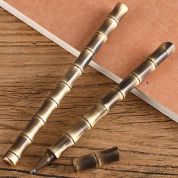 Tools Free Shipping Outdoor Brass Hand Made Pen Bamboo Section Tactical Pen Self Defence Defence Pen Edc,H978