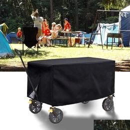 Hand Tools 1Pc Cam Folding Wagon Cart Er Trolley Sun Shade Waterproof Dustproof Uv Protection Beach Drop Delivery Sports Outdoors Camp Otj2F