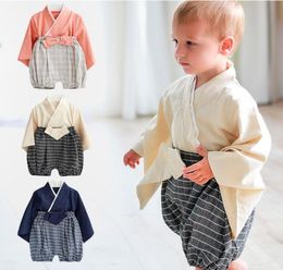 Ethnic Clothing Arrival Children Japanese Kimono Baby Girls Boys Pyjamas Infant Cute Rompers Yukata Kids Samurai Dress Child Hanbo4199710