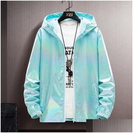 Mens Jackets Spring Summer Couple Clothes Oversized Thin Style Outwear Y2K Zip Up Hoodie Jacket Coat Jaqueta Mascina S-7Xl Drop Delive Otar7