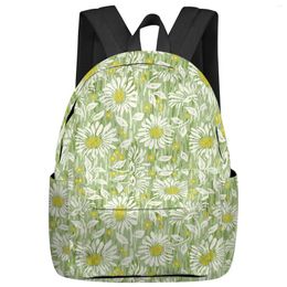 Backpack Simple Watercolor Flowers Spring Student School Bags Laptop Custom For Men Women Female Travel Mochila