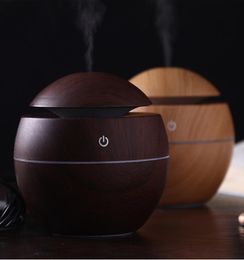 Wood Grain Essential Oil Diffuser Ultrasonic Aromatherapy Bamboo Color USB Humidifier 130ml With Changing Night Light Air Purifier7366496