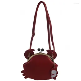 Totes Cute Crab Bag Unique Design Ladies Animal Messenger Women Crossbody Shoulder Gift For Girls (Red)