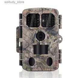 Hunting Trail Cameras 4K hunting trail camera 3 PIR trigger speed 0.2s wide lens 120 degrees 48 MP image 36pcs infrared blue light waterproof IP67 Q240321