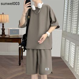Designer Summer Suit Cool T-shirt Shorts Two-piece Breathable New Ice Silk Products Listed Explosions. Ue2b