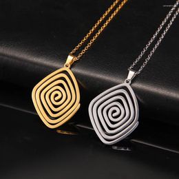 Pendant Necklaces Dreamtimes Crafted Hollow Out Line Charming Women's Necklace Jewelry Stainless Steel Fashion Geometric Style Gift