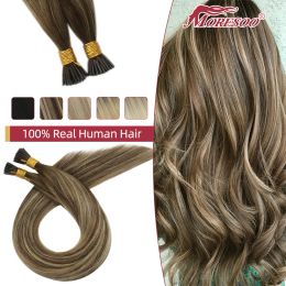 Extensions Moresoo Itip Human Hair Extensions 100% Machine Remy Hair Bonded Hair Extensions Keratin Stick I Tip Hair Straight 50s 40g